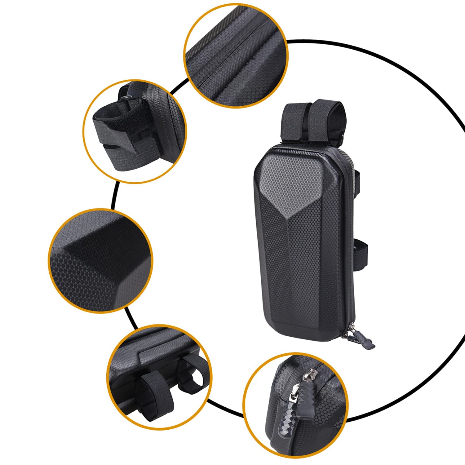 Sac de Trottinette Électrique, Sac de Rangement pour Scooter Étanche Sacoche Guidon, Grande Capacité Coque EVA Sac de Transport de Universel pour Xiaomi M365 Segway Ninebot ES1/ES2/ES3/ES4