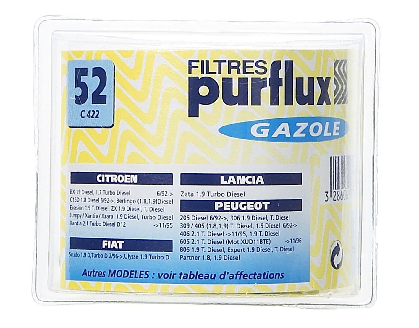 PURFLUX 275252 Filter zu Diesel c422y : Amazon.de: Auto & Motorrad