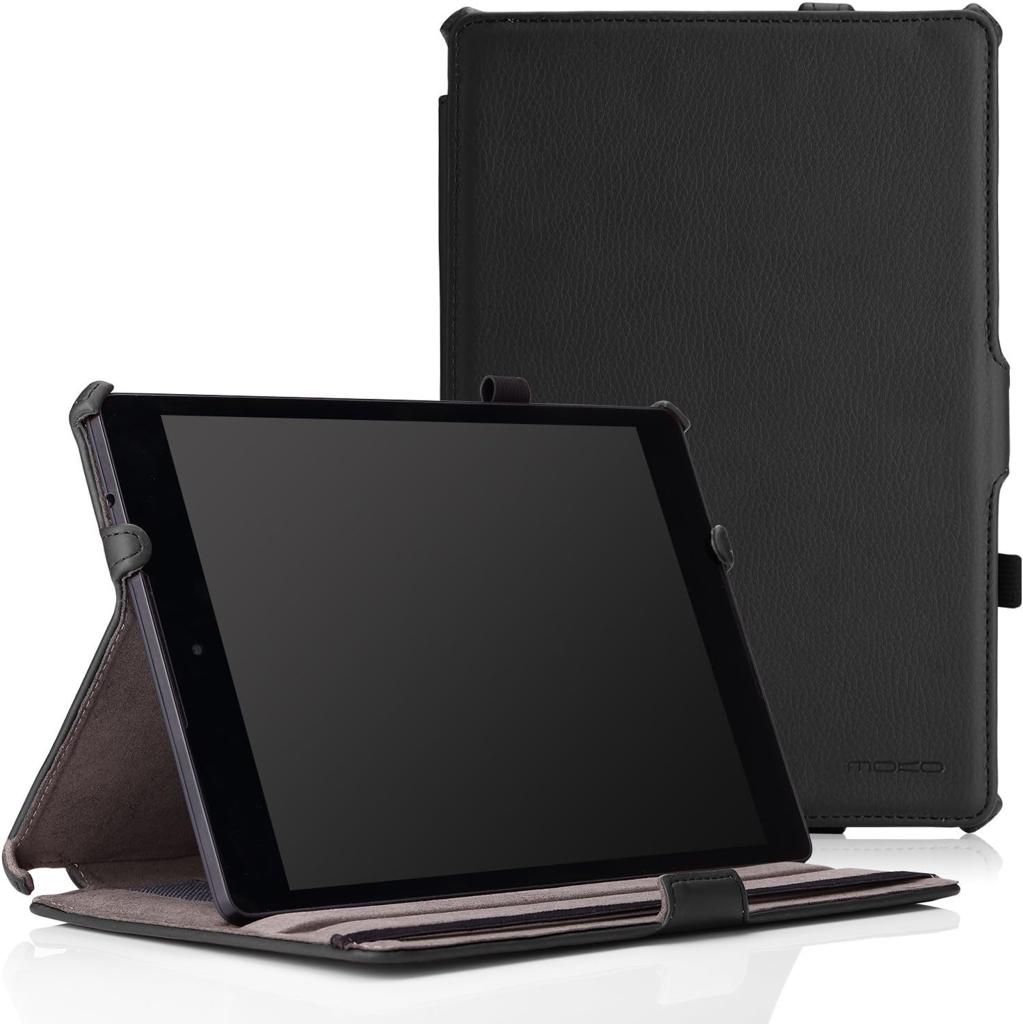 MoKo Google Nexus 9 Case - Slim-Fit Multi-Angle Folio Cover Case for Google Nexus 9 8.9 inch Volantis Flounder Android 5.0 Lollipop Tablet by HTC, Black (with Smart Cover Auto Wake/Sleep Feature)