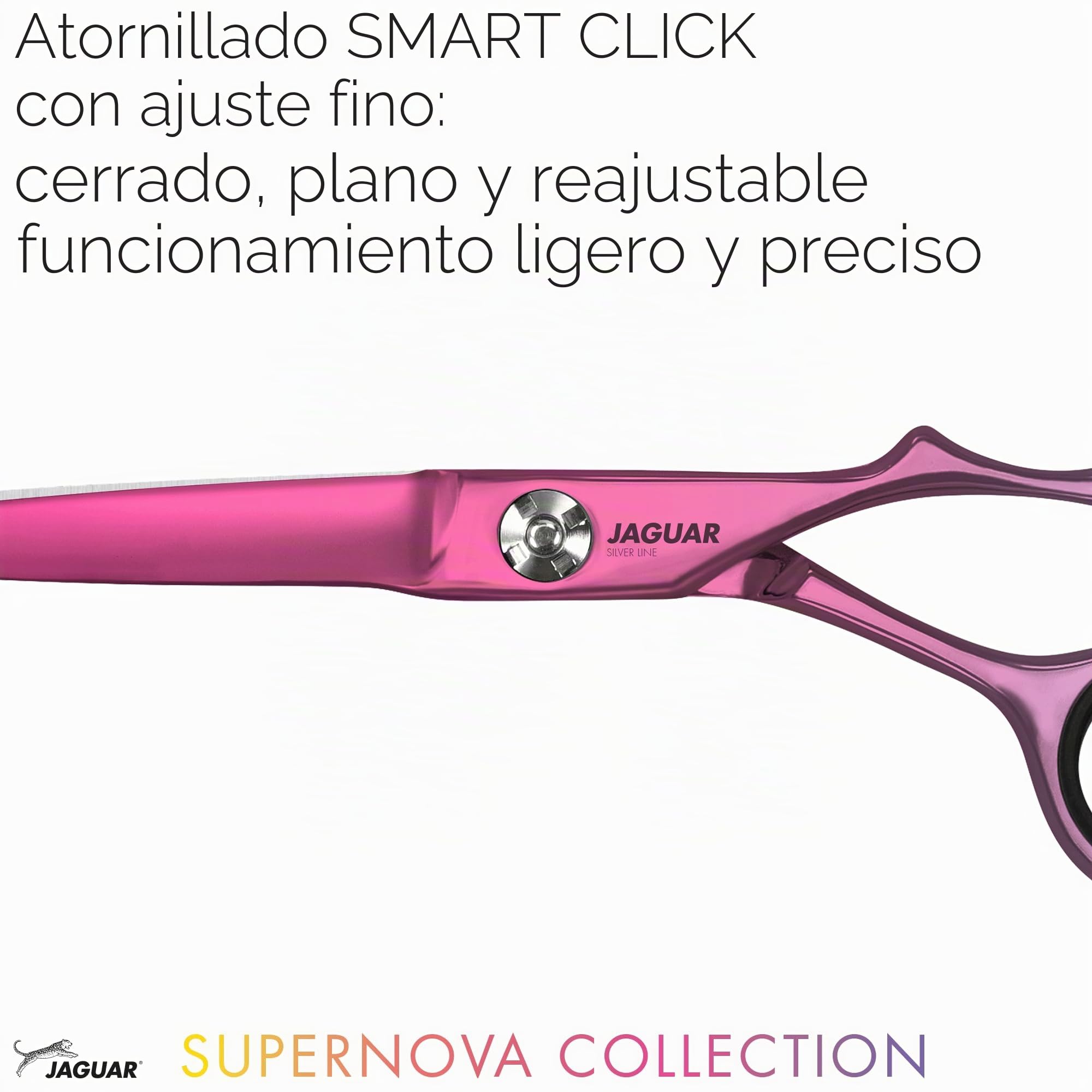 JAGUAR JaguART NYA - Tijeras de peluquería con diseño de grúa, con gancho forjado y ojo de pulgar en ángulo, revestimiento metálico hipoalergénico y resistente
