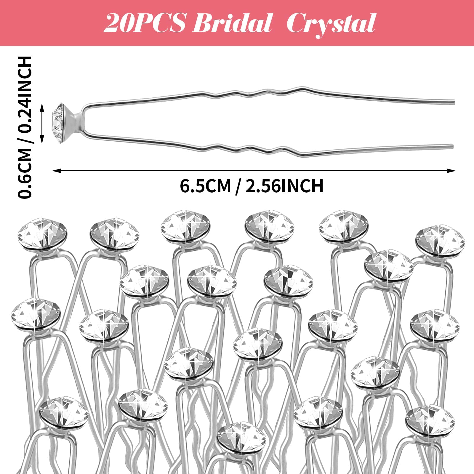20 stücke Hochzeit Haar Pins Braut Strass Haar Barrettes Kristall Bridal Headstücke Brautjungfer Perle Haarspange Dekorative Schmuck Zubehör for Frauen Mädchen Haar Stil