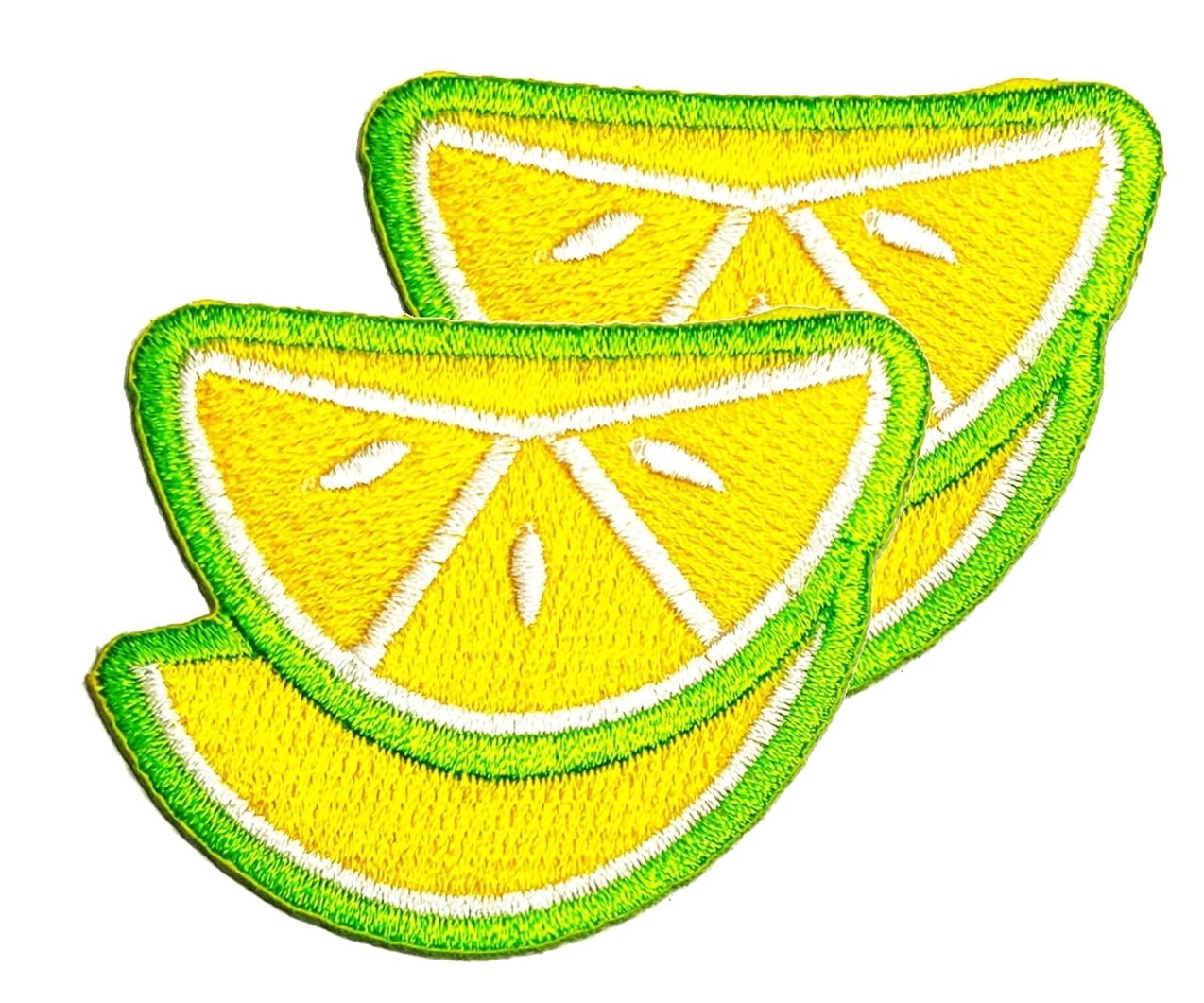 Lemon Fruit Cartoon DIY Embroidered Patches Sewing Applique DIY Clothing T-Shirt Dress Hat Jeans Backpacks for Men Women Boys Girls (2 PCS)
