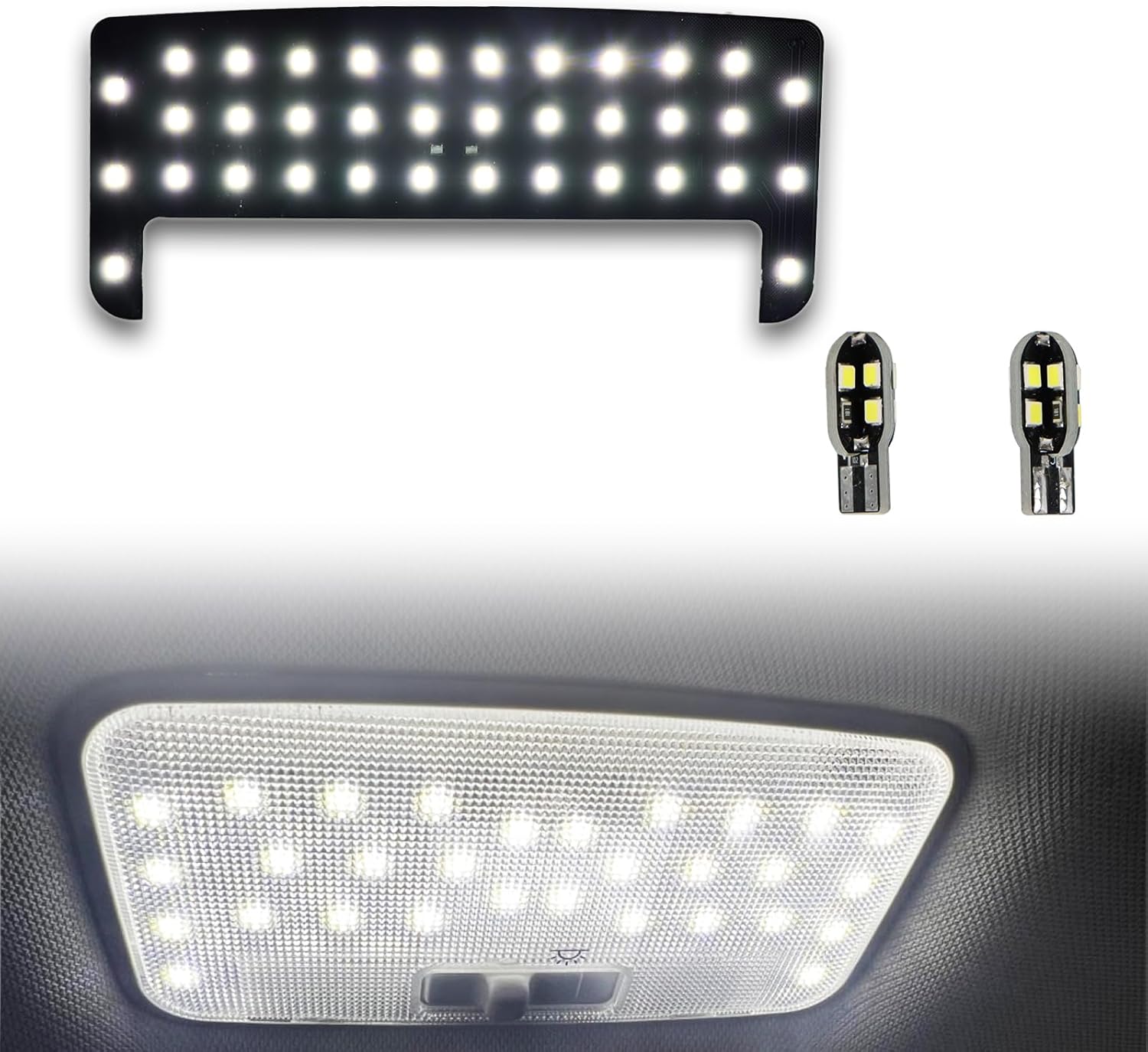 ZDEEROTO Interior LED Light Kit - 6000K Super Bright White LED Map/Dome Lights, Adjustable Brightness Bulb Kit for Toyota Tacoma/4Runner/FJ Cruiser/Rav4/Corolla/Prius