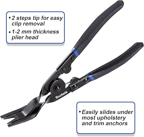 Miniatura 7 de Toolwiz Alicates de clip para panel, herramienta universal de extracción de clip de tapicería de automóvil, herramienta de extracción de clips de