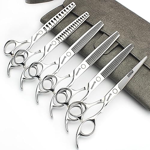 Miniatura 5 de Tijeras de pelo de peluquero, Axemoore profesional corte de pelo tijeras de corte/tijeras set- 6", hechas de acero inoxidable japonés, especialmente