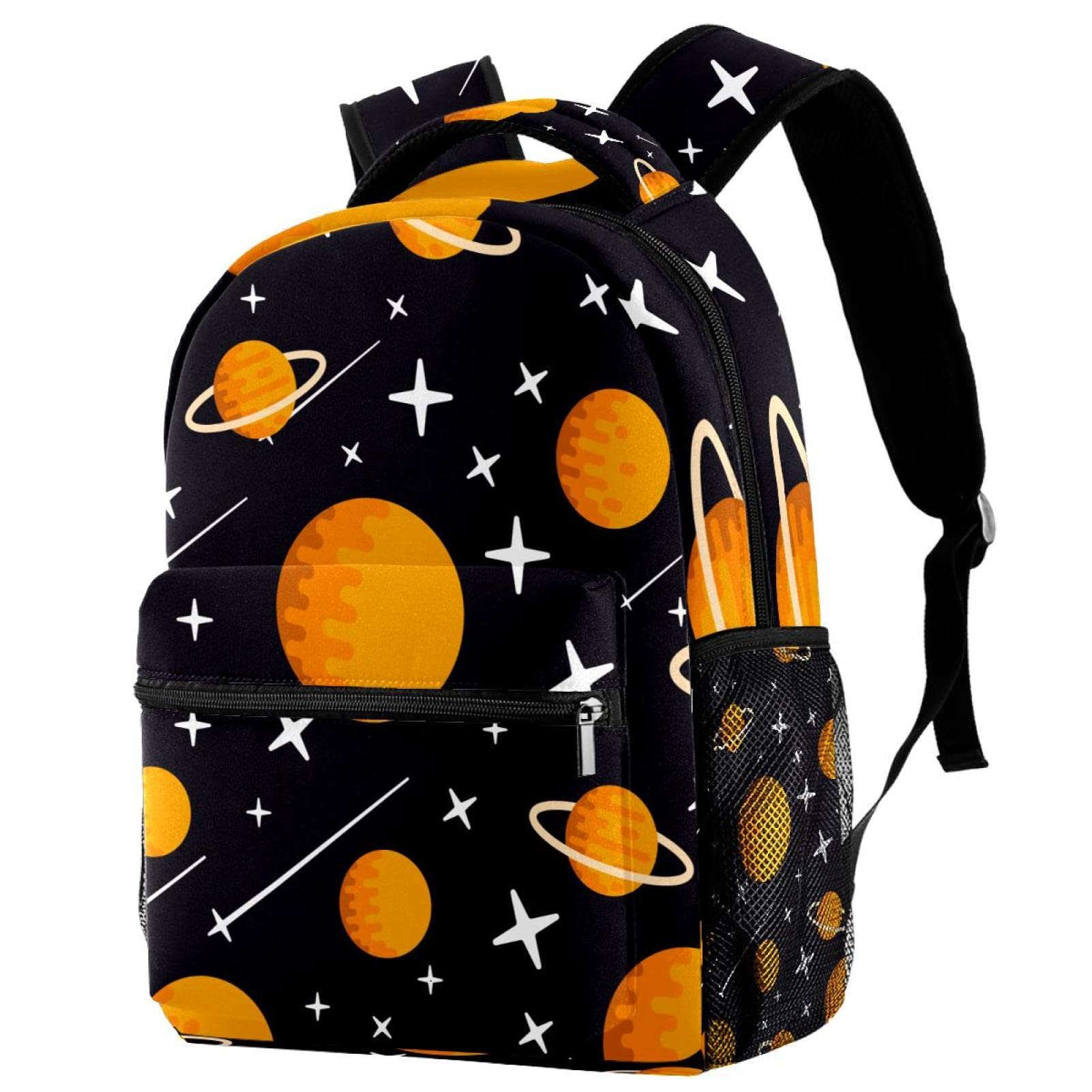 Sac à dos de voyage avec porte-bouteille tribal noir et blanc pour le campus