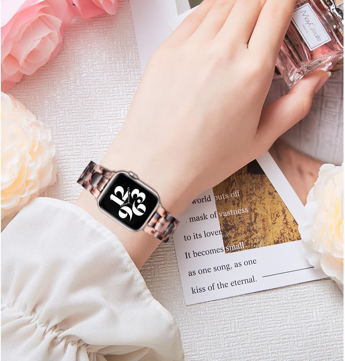 Bestig Resin Band Compatible with Apple Watch Bands for Women 49mm 46mm 45mm 44mm 42mm(Series 1 2 3), Lightweight Waterproof Strap for iWatch Series 11 10 9 8 7 6 5 4 3 2 1 SE Ultra Men - Image 5