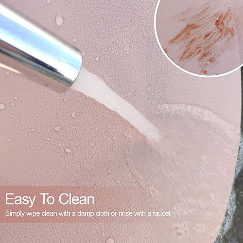 Miniatura 3 de YUMIIER Juego de 4 manteles individuales azules, lavables de piel sintética, resistentes al calor, antideslizantes, para mesa de comedor, 16.9 x