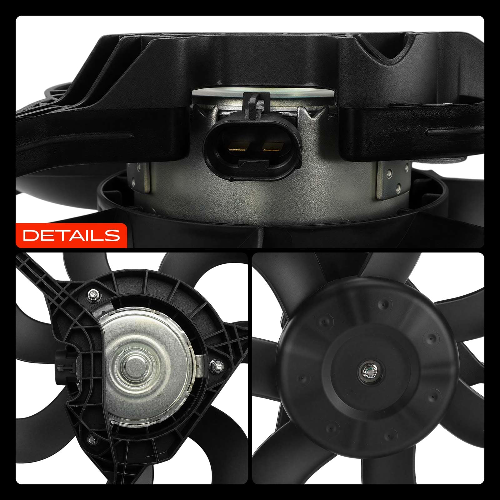 Frankberg Ventola del radiatore girante della ventola | A0002009323; Compatibile con: Fortwo Cabrio 451, Fortwo Coupé 451