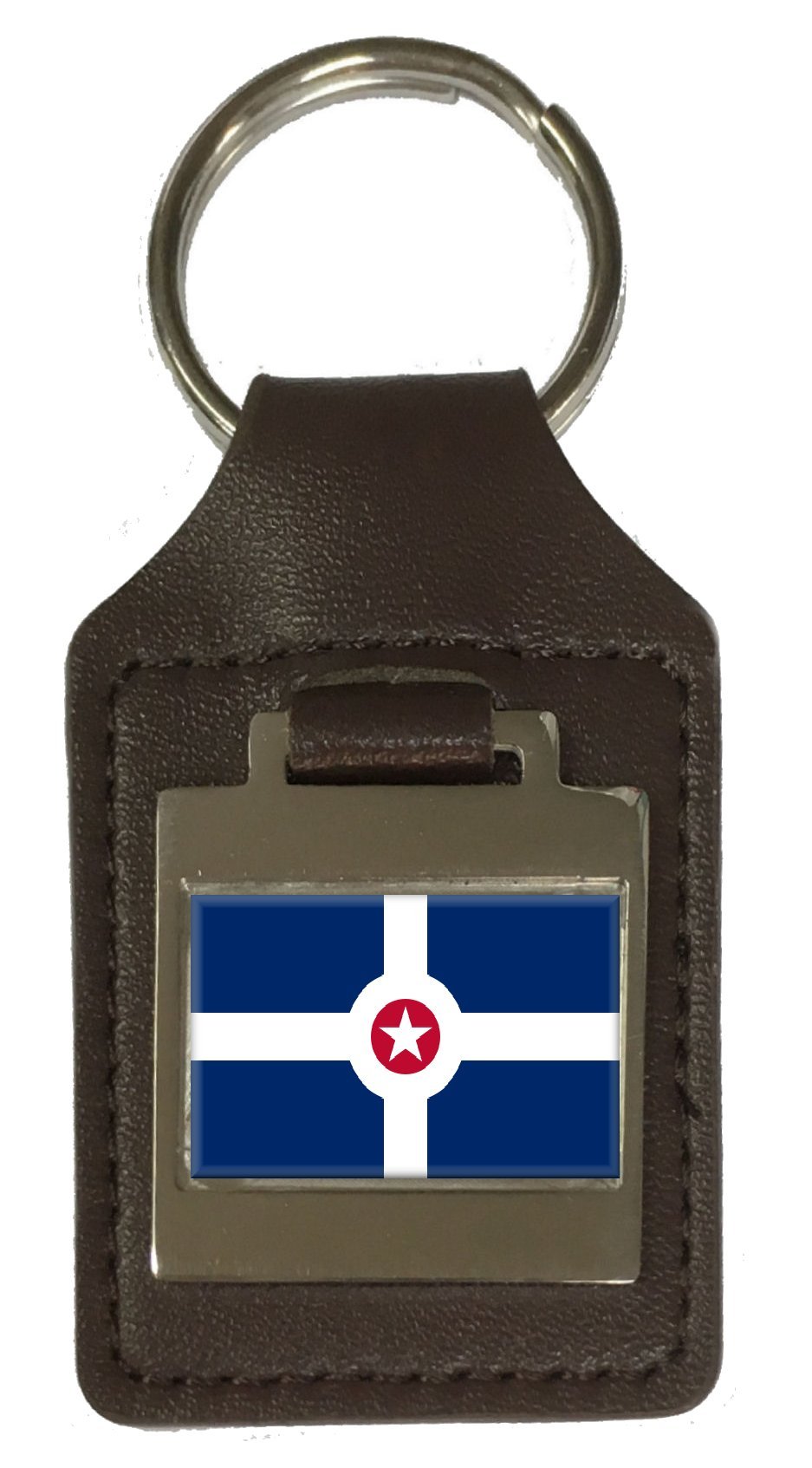Porte-clés en cuir gravé Indianapolis pour ne plus perdre vos clés