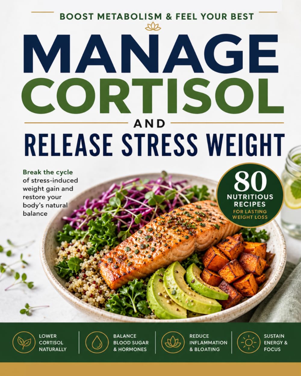 Manage Cortisol and Release Stress Weight: Break the cycle of stress-induced weight gain with a targeted nutritional approach designed to lower cortisol levels and restore metabolic balance