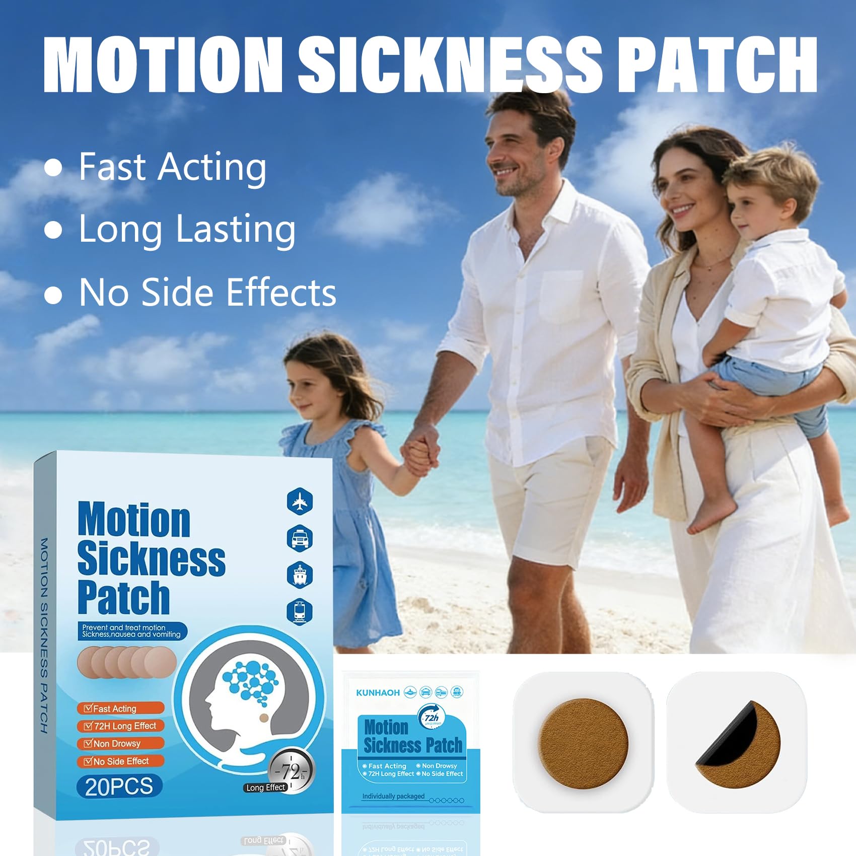 Motion Sickness Patches for Adults and Kids, Cruise Travel Essentials 2026 — Amazon image 2