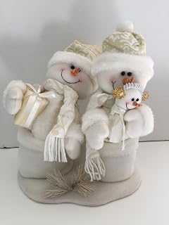 Muñecos de nieve en movimiento, color blanco, altura 40 l 28 cm