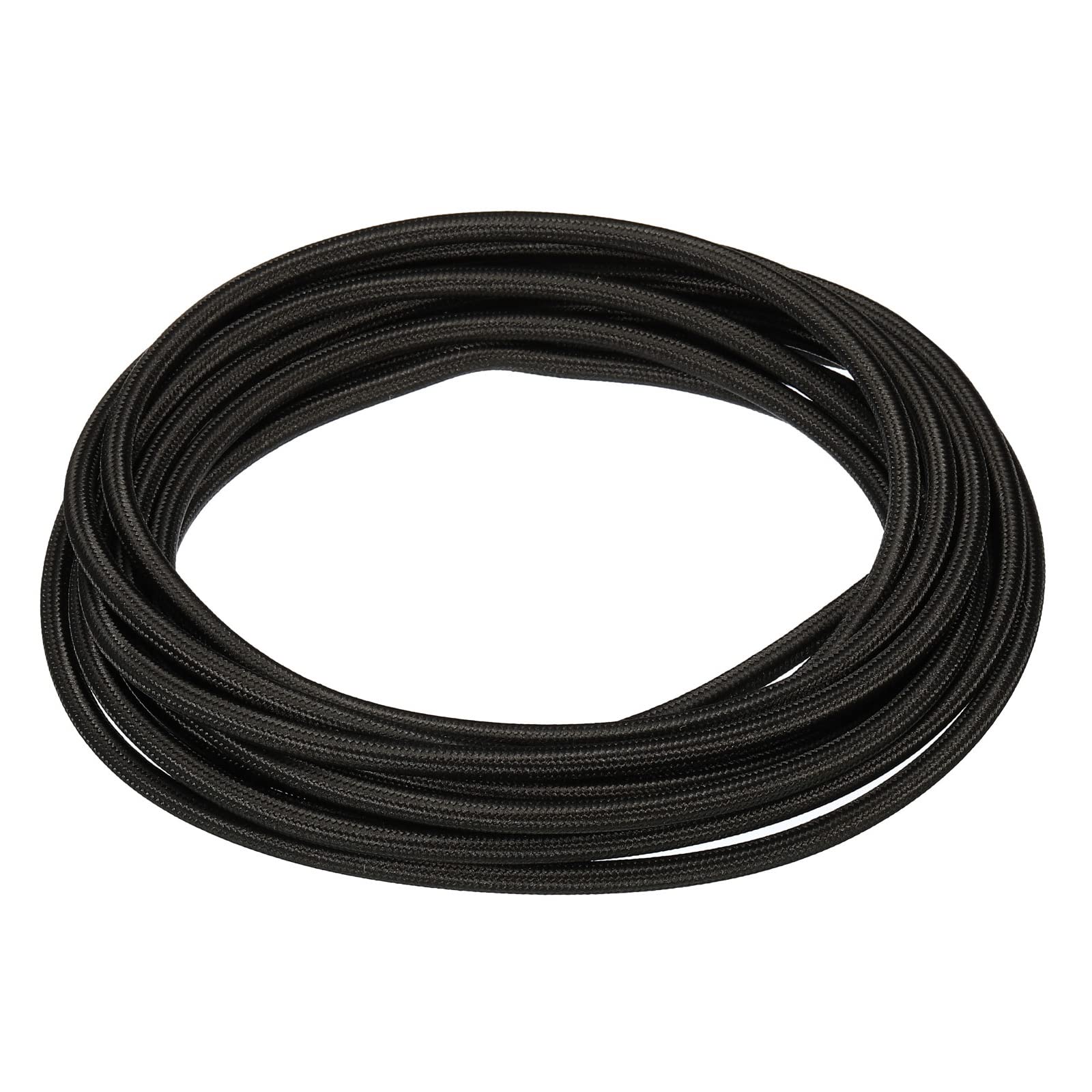 Verdrehtes Stoffkabel 18AWG (5m) – Vintage Elektrokabel Aus Baumwolle & PVC Für Lampen, Basteln & Deko (schwarz, 2-adrig)