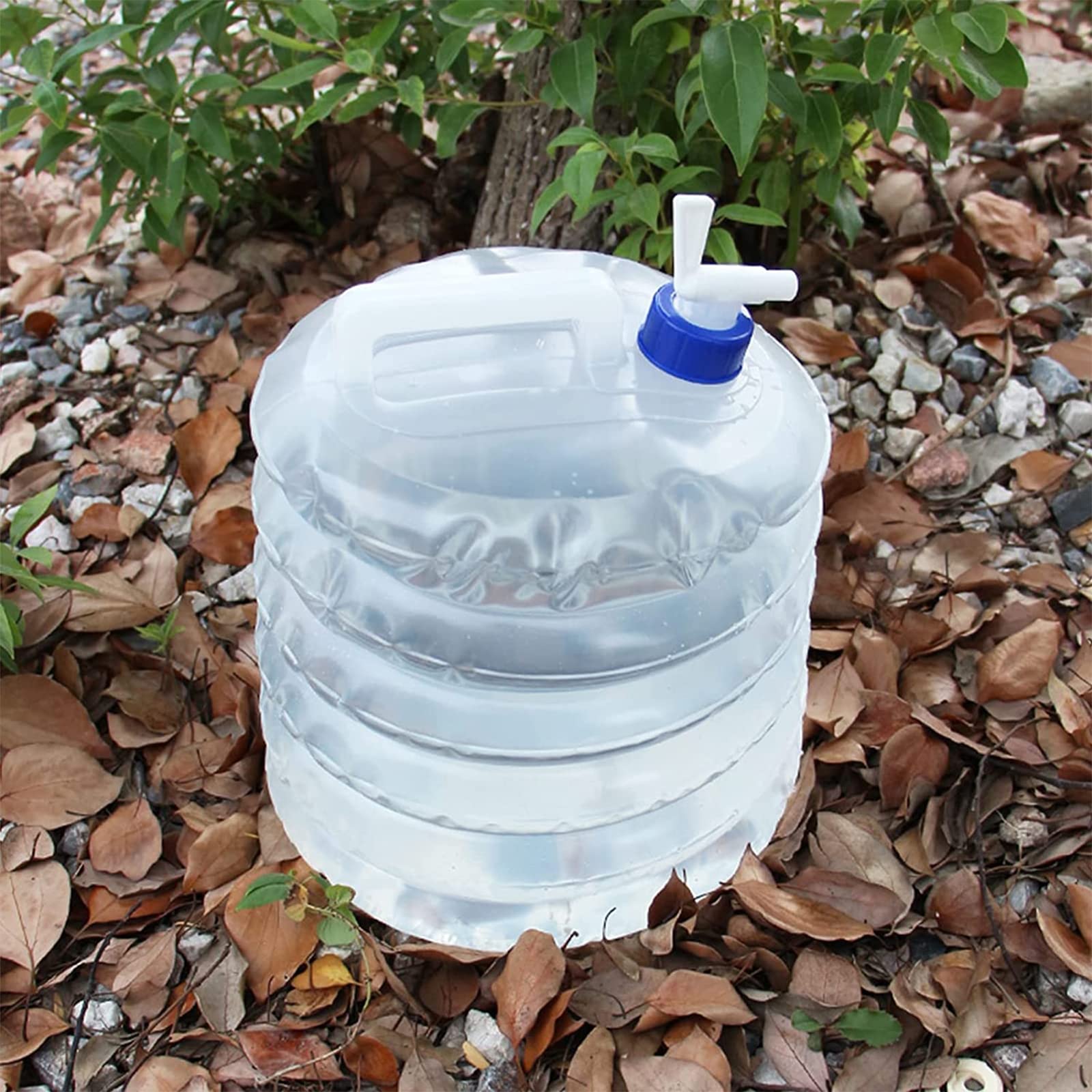 Contenedor de agua plegable, sin BPA, portátil, para camping, con grifo, cubo de agua plegable para actividades al aire libre, picnic, fiesta, barbacoa, pesca