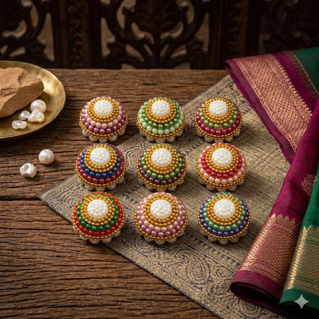 Decorative Beaded Supari - Pack of 6 for Festivals -8
