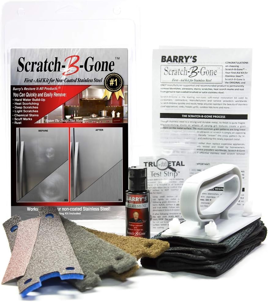 Scratch-B-Gone Homeowner Kit | The #1 selling kit used to remove scratches, rust, discoloration and more from non-coated Stainless Steel!