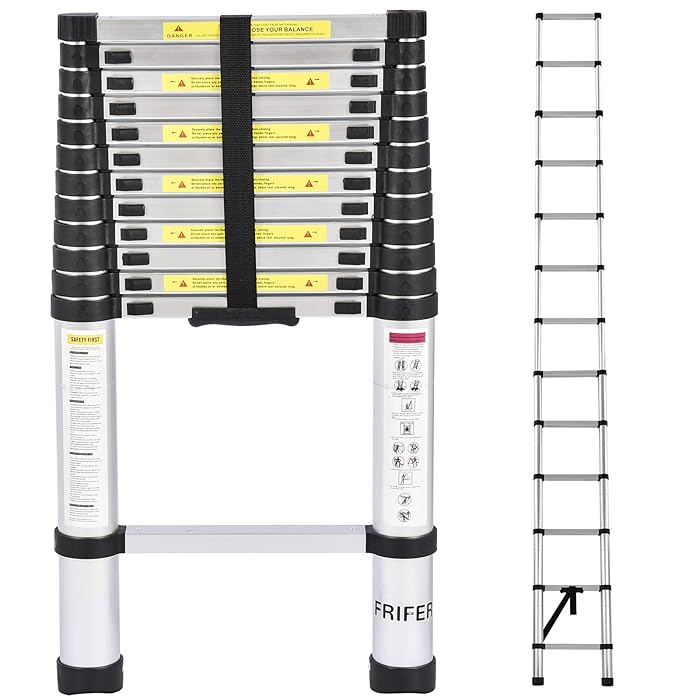 Buy Oarlike 12.5 FT Telescoping Ladders Lightweight Aluminum Extension