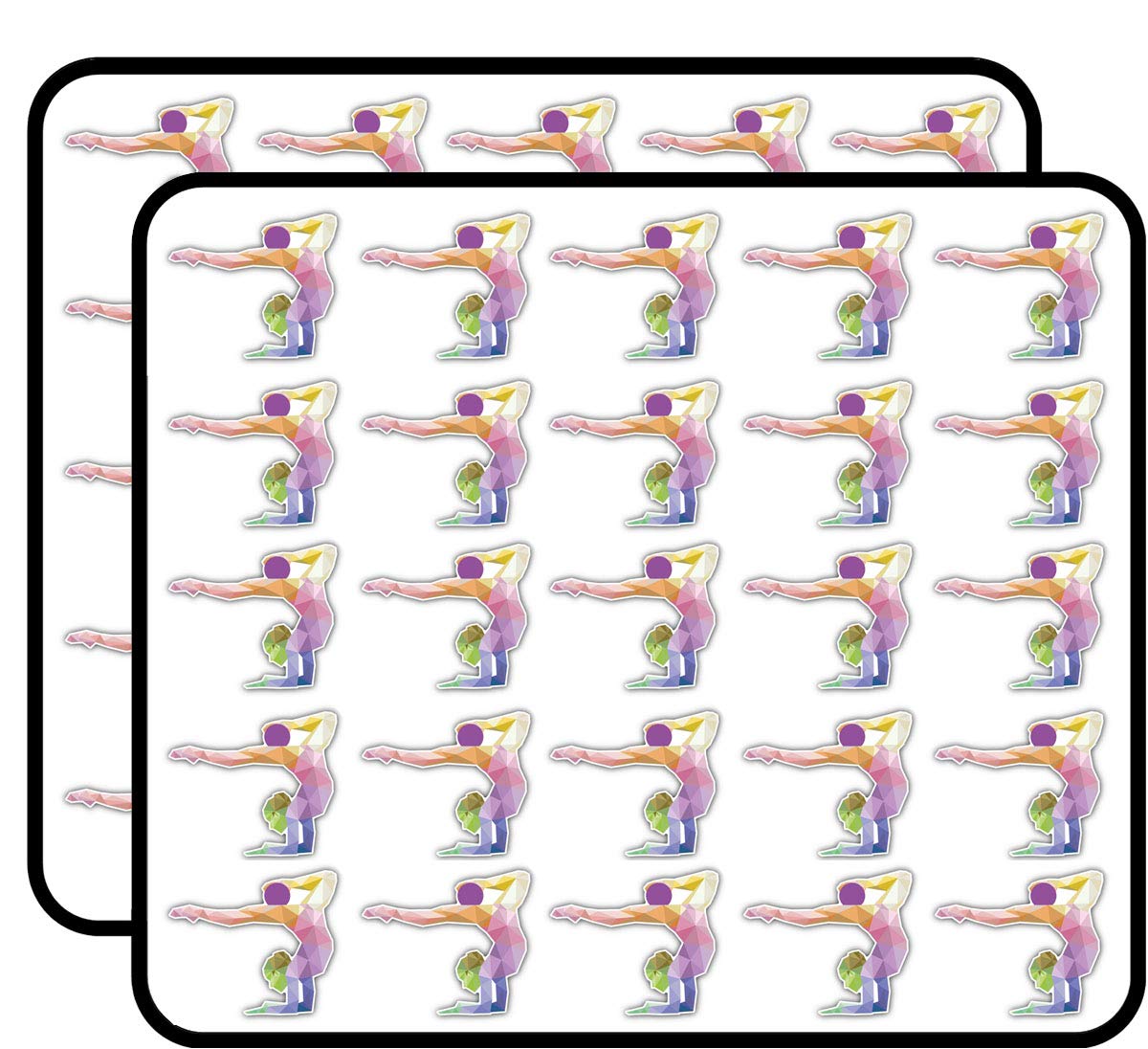 Gymnastics Athletics Triangulated Sport Sticker for Scrapbooking Waterproof Vinyl Stickers for Water Bottle, Laptop & Phone Case 50 Pack