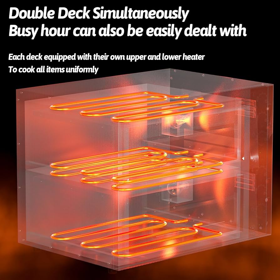 Amazon.com: ZXMT Commercial Pizza Oven Double-Layer Electric