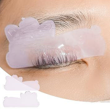 Libeauty Korean Lash Lift Shields, Ultra Thin 1mm Glueless Lash Lift Pads, Double-Sided Super Sticky Eyelash Softening Rods for Step 1 Perm, Reusable Silicone Eye Pads for Salon and DIY, Puppy Shape