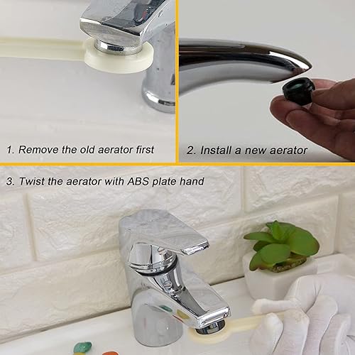 Miniatura 6 de 4 aireadores de grifo de 2.2 GPM, paquete de 2 piezas de repuesto de filtro de aireación con carcasa de latón, filtro de grifo de aireador de rosca