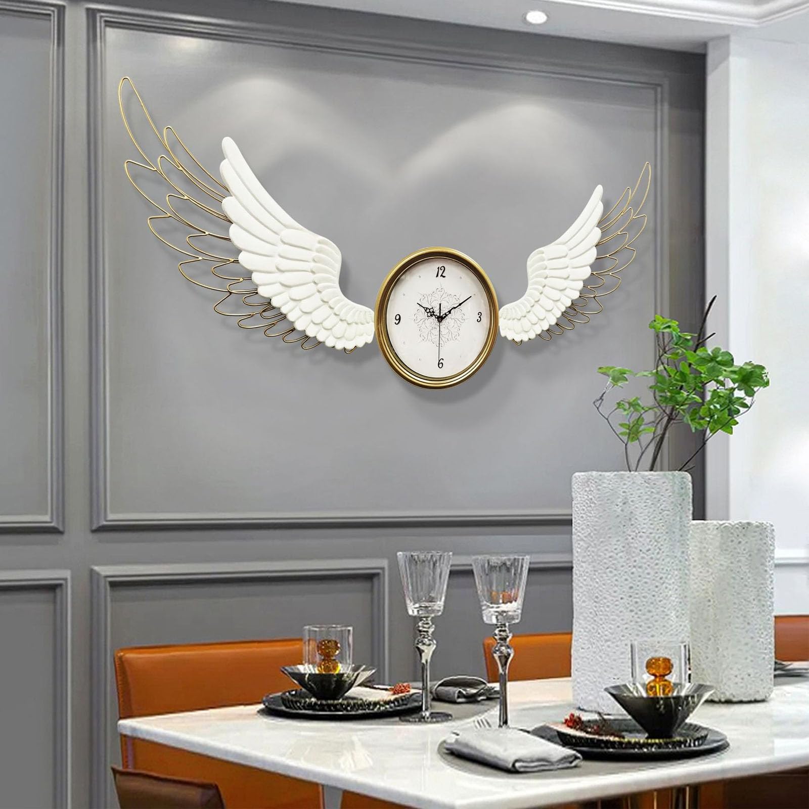 Horloge murale 150 cm en métal design créatif pour salon contemporain