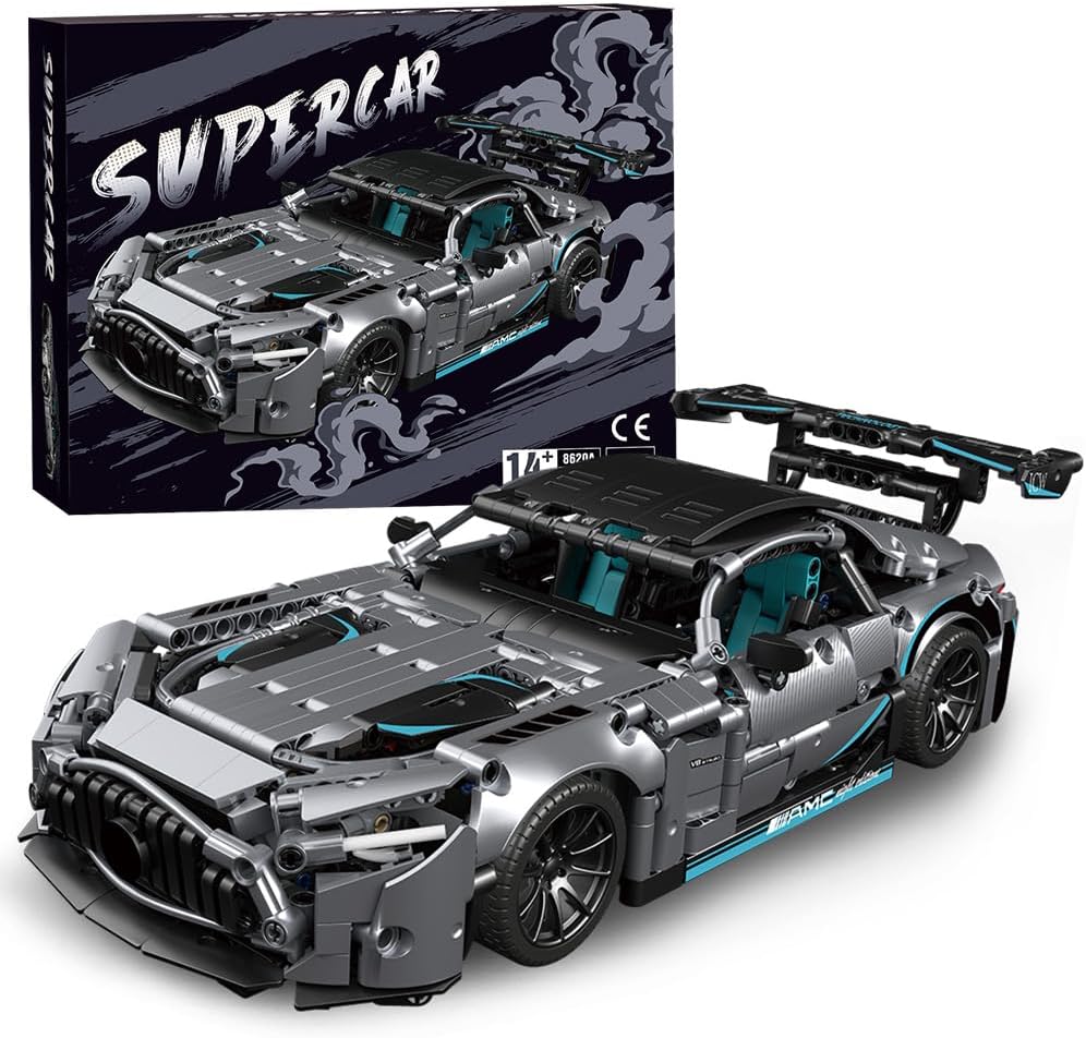 Mesiondy Sports Car Building Blocks Toys Boys or Adults Kits,1:14 MOC Building Set Raceing Car Model,Super Cars for Boys Age 12+ and Adult,(1466Pcs).