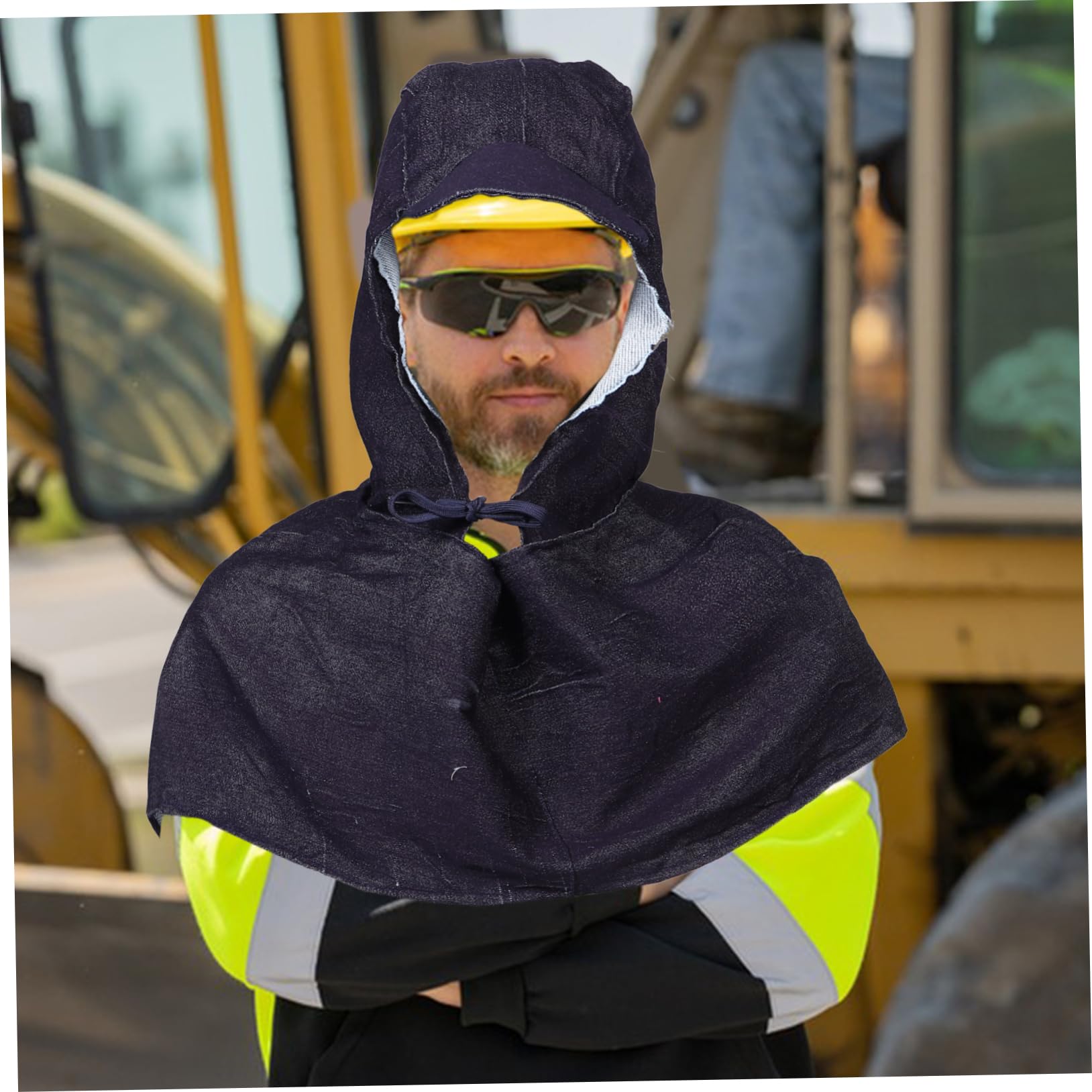 FOMIYES 4 Stück Robuste Denim Arbeitsmütze mit Vollschutz Winddicht Staubdicht für und Handwerk Atmungsaktiv Langlebig Strapazierfähig Beanie Cap für Outdoor und Arbeitsschutz
