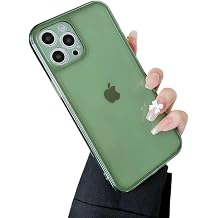 ZTOFERA Case for iPhone 13 Pro Max 6.7 inch,Cute Clear Soft Silicone Bumper Protective Retro Color Transparent Case - Green