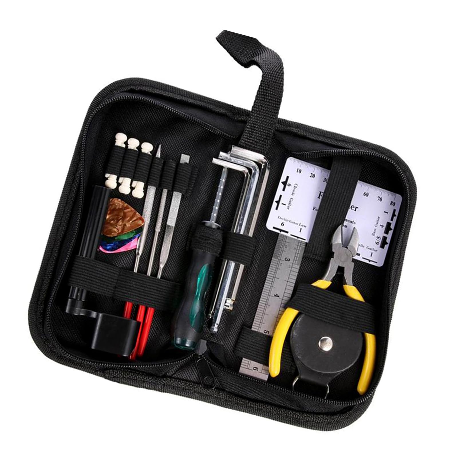 El kit de reparación de instrumentos incluye un kit de limpieza indispensable para diapasón de guitarras para ajustar el pulido y el recorte de guitarras. Herramienta profesional para guitarra