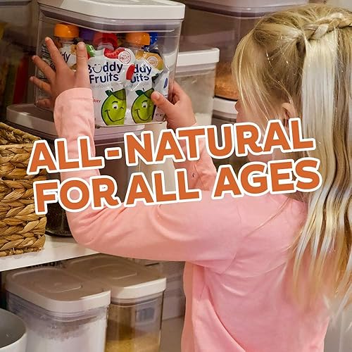 Miniatura 61 de Buddy Fruits Snacks To Go Puré de manzana sin azúcar de mango sin azúcar, bolsa de 3.2 onzas (18 unidades) sin gluten, frutos secos, conservantes