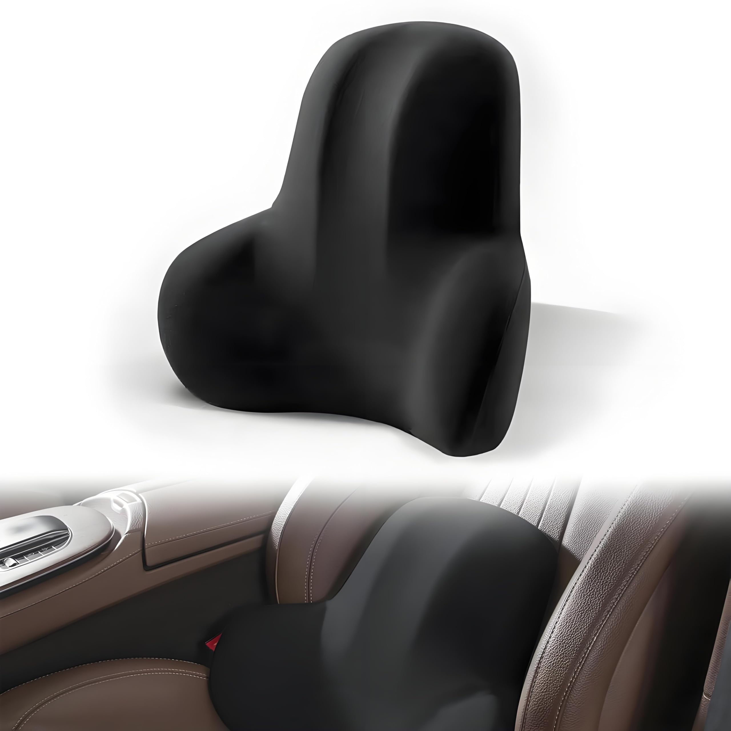 Vaporverse Normal Lumbar Support Pillow For Porsche 718 911 991 992 996 997, Memory Foam Car Seat Back Support Car Back Cushion For Driving Back Pillow For Low Back Pain Relief