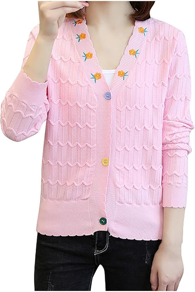 Amazon レディース カーディガン ノーカラー ポケット付き セーター ニットカーデ ロング丈羽織 アウター 無地 シンプル ガーリー 体型カバー 着痩せ 秋 冬 通勤 保温 暖か Doworspaw ニット カーディガン レディース 秋冬 春 Vネック クラシック 長袖 ニットセーター