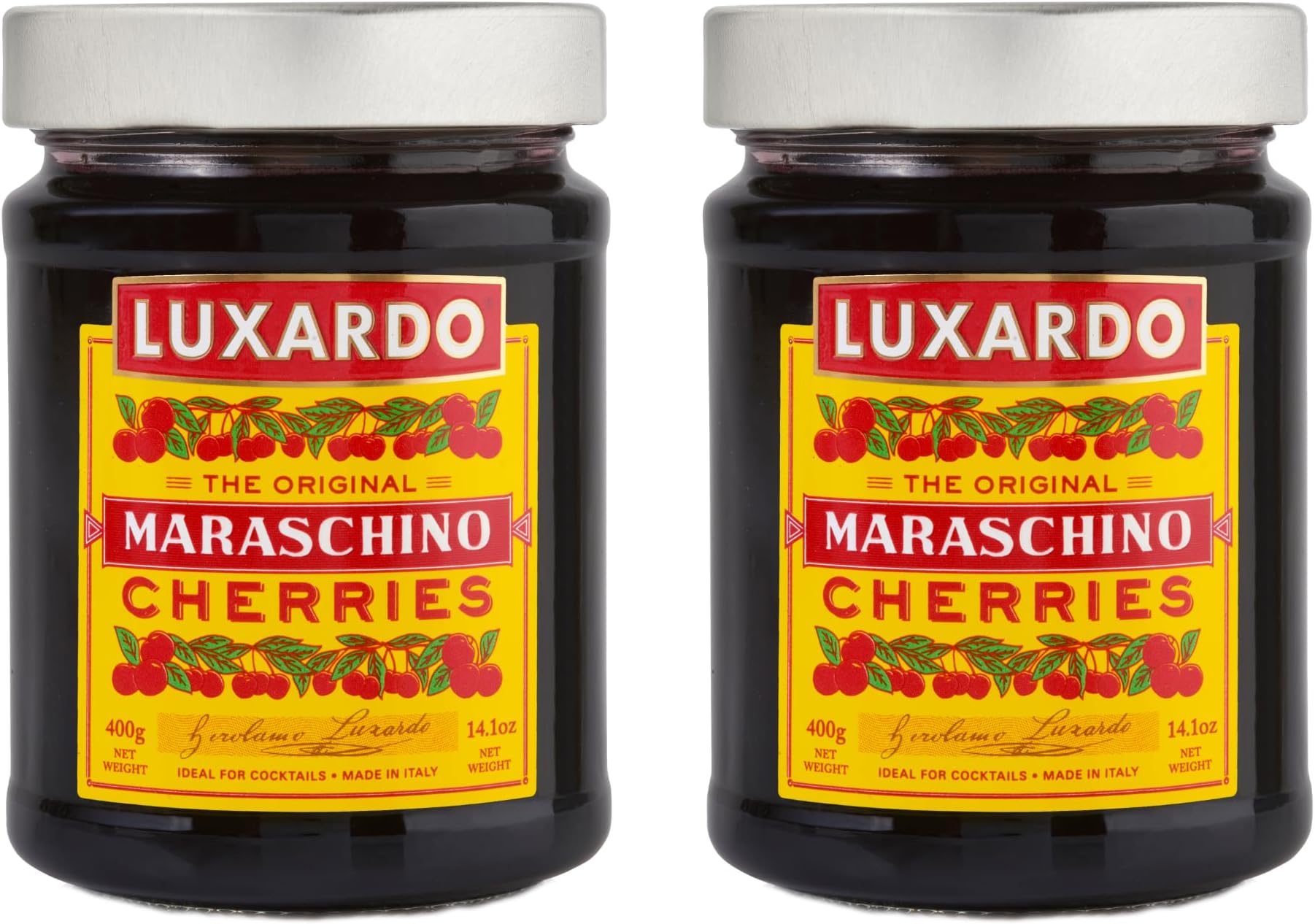 Luxardo Gourmet Maraschino Cherries - 400g Jar - 2 Pack by Luxardo