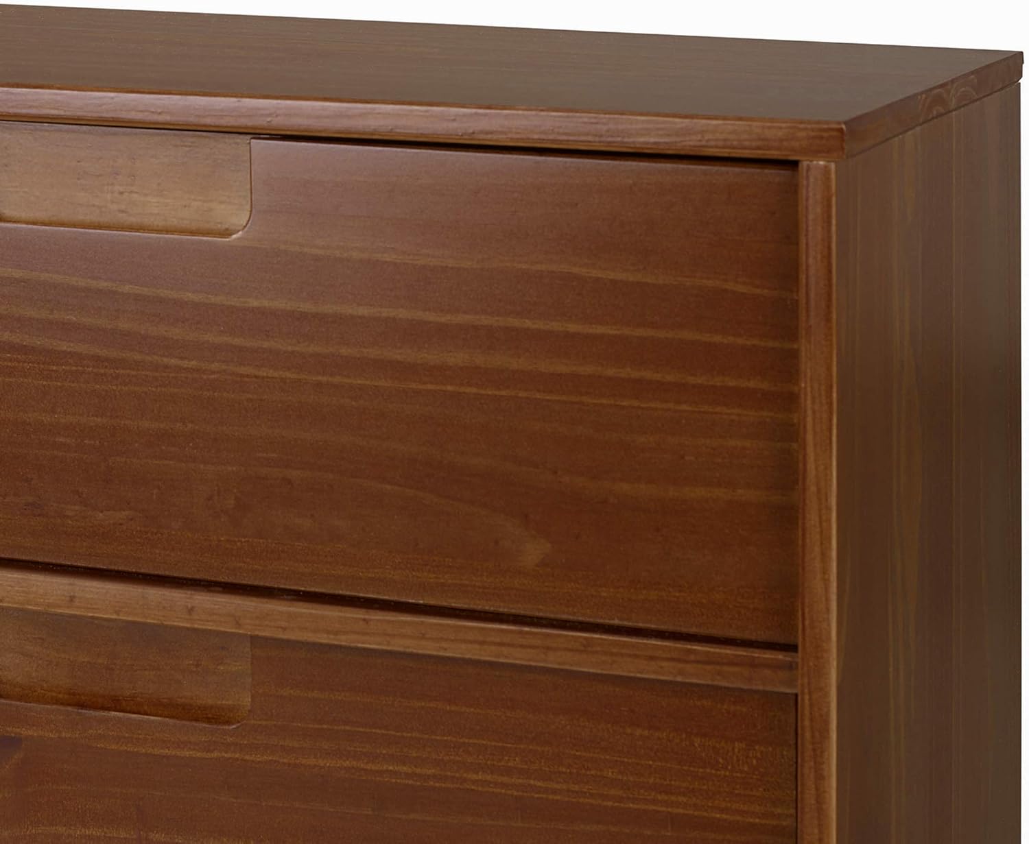 Walker Edison Mid Century Modern Grooved Handle Wood Dresser Bedroom Storage Drawer Organizer Closet Hallway, 6 Drawer, Walnut : Everything Else