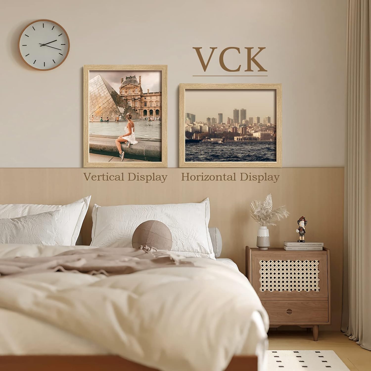 VCK 16x20 Frames Wood for Wall, Natural Oak Picture Frame 3 Pack, Display Photos, Prints, Artwork, Wall Hanging