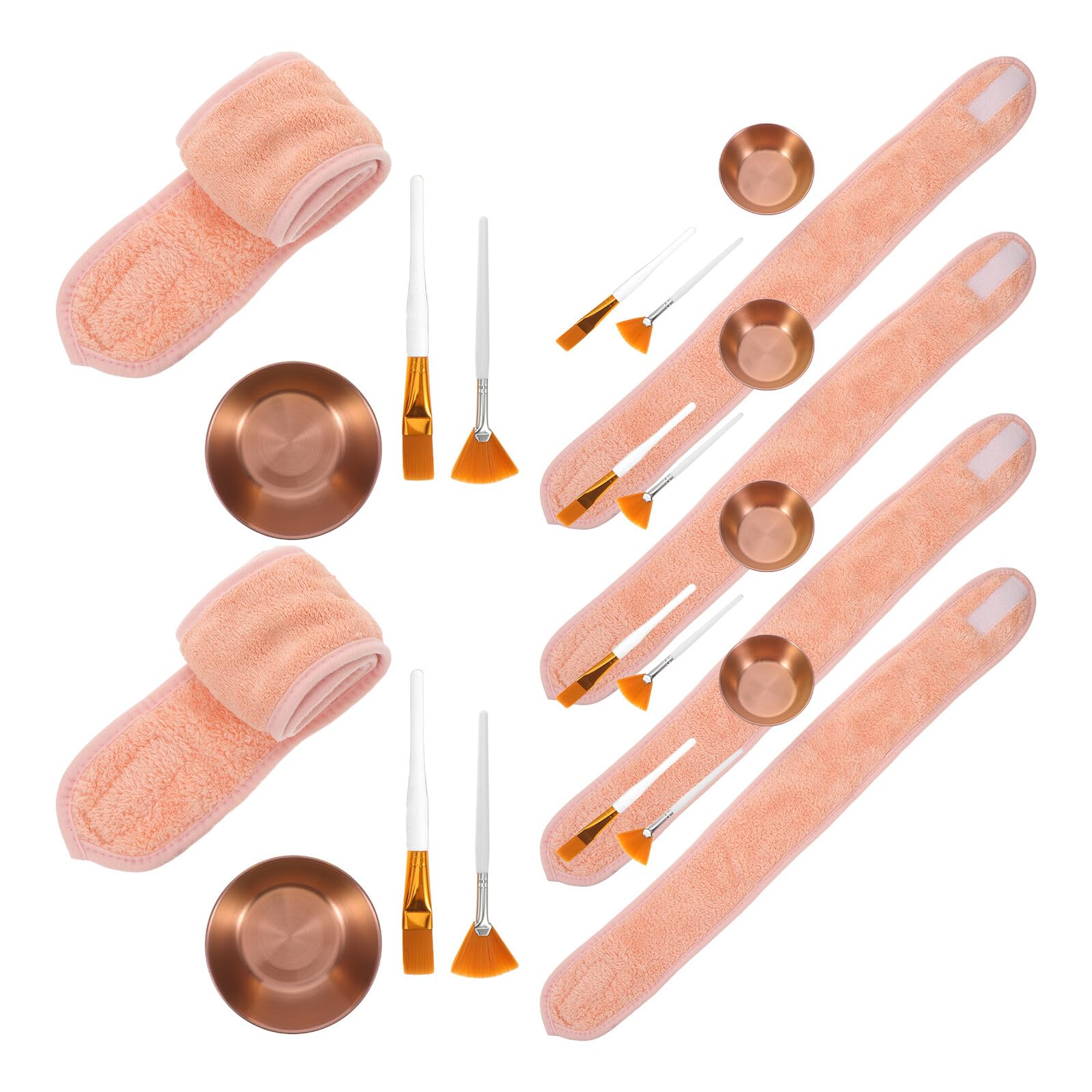 Kosmetiker Gesichtspflegeset 24 Stück mit Schalen Applikatoren und Beauty Stirnband Hautpflege für Spa und Professionelle Gesichtsbehandlungen