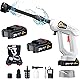 高圧洗浄機 コードレス 充電式 10000mAhバッテリー2個付き喷射压力8Mpa マキタ互換バッテリー 噴射距離10M 6in1ノズル 高性能 収納ケース 持ち運び便利 庭/屋外/階段/ガラス/ブロック塀/玄関/ベランダ/浴室/年末大掃除/キャンプ 日本語取扱説明書 white-lym-029