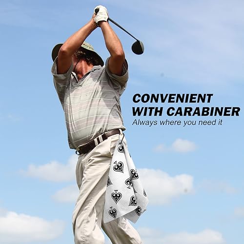 Miniatura 8 de barudan golf Toalla de golf de la suerte, accesorios de golf en el campo, toallas de golf para bolsas de golf para hombres, Poker Acecamisetas