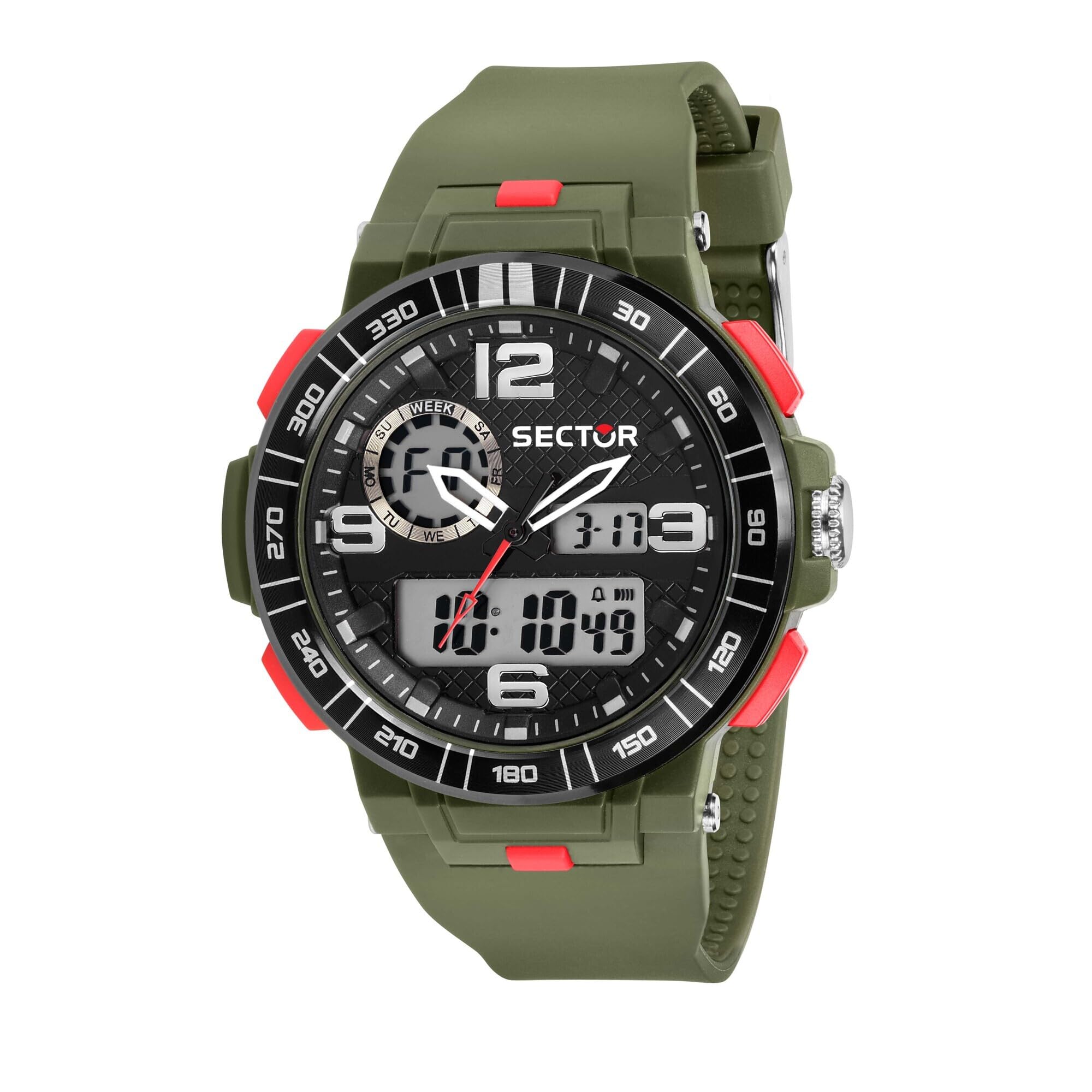 Orologio Digitale Uomo Sector No Limits EX-21K R3251530001 - Cassa 51x46 Mm In Plastica, Cinturino In Nylon - 2 Anni Di Garanzia
