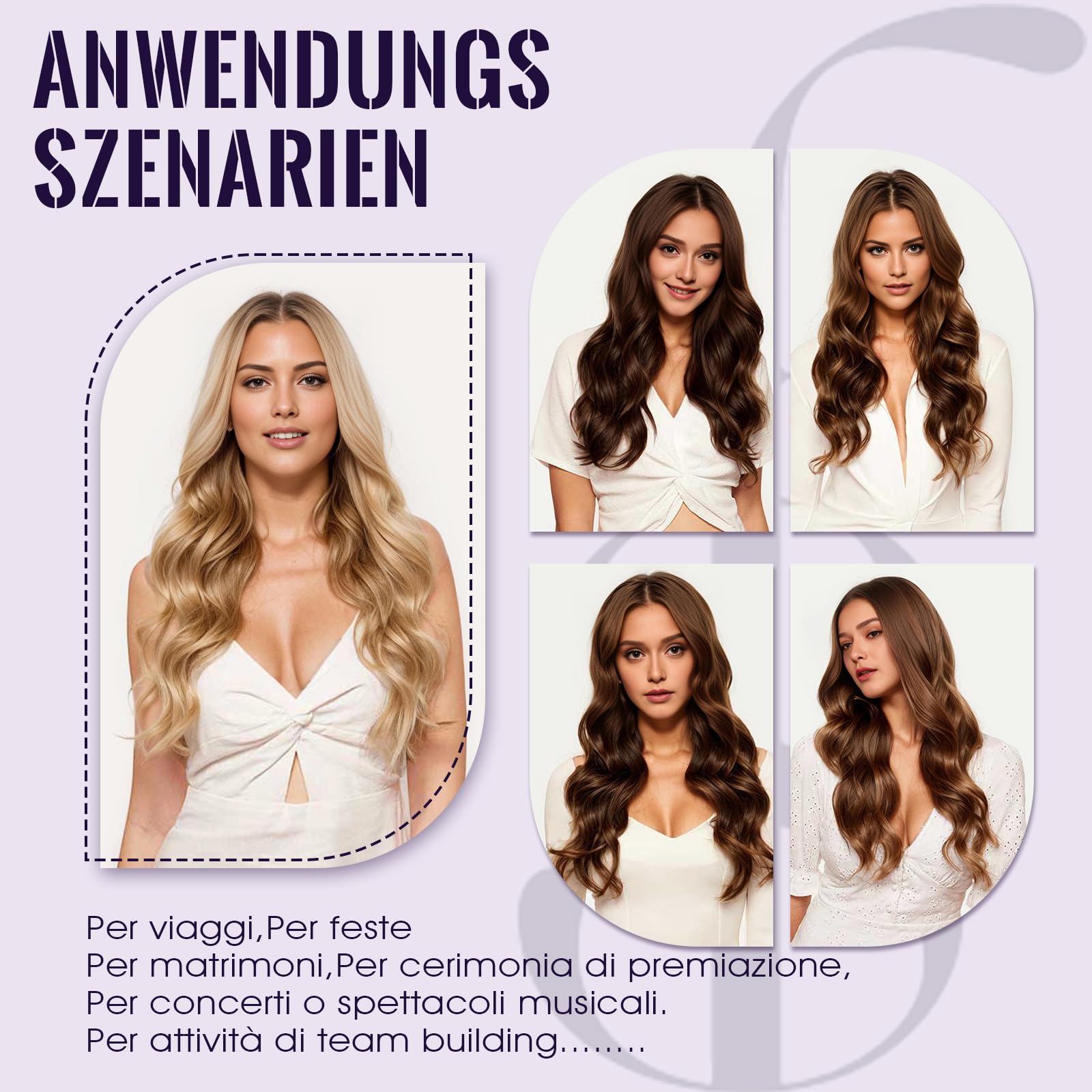Fshine Extension Capelli Veri Clip 40 cm 120 g 7 pcs Marrone Cioccolato Lisci Umani Remy Naturali Invisibile