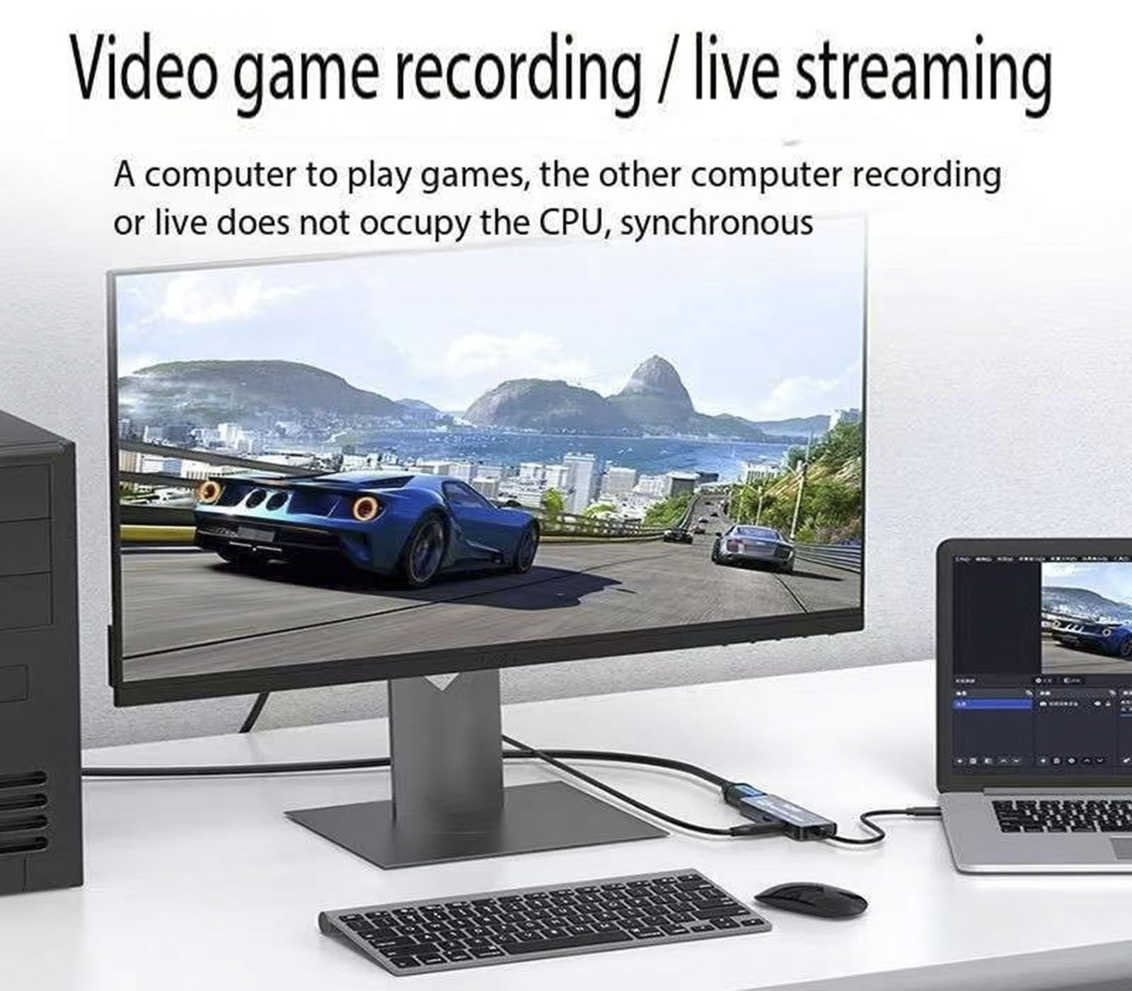 Tarjeta de captura de video HDMI 4K con USB 3.0 y 100 W PD, HDMI a USB/USB C soporta entrada 4K a 60Hz y salida 1080P HD Live and Record Video Audio Game MS2130 para sesiones, cursos, juegos
