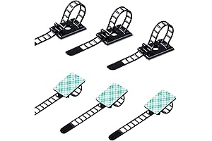 Cable Management Desk Wire Organizer Cable Ties Zip Ties Adhesive Cord Clips...