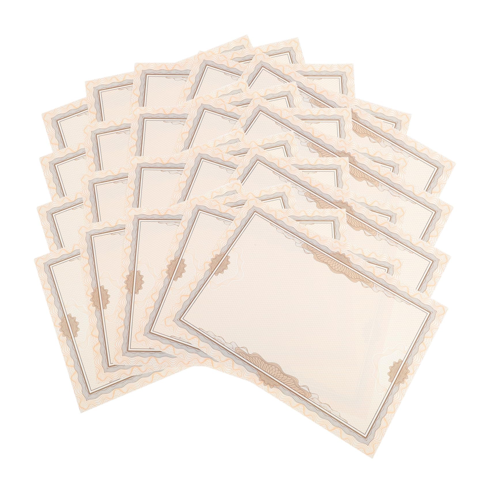 Leeres Diplompapier 100 Blatt aus Papier für Schule und Büro