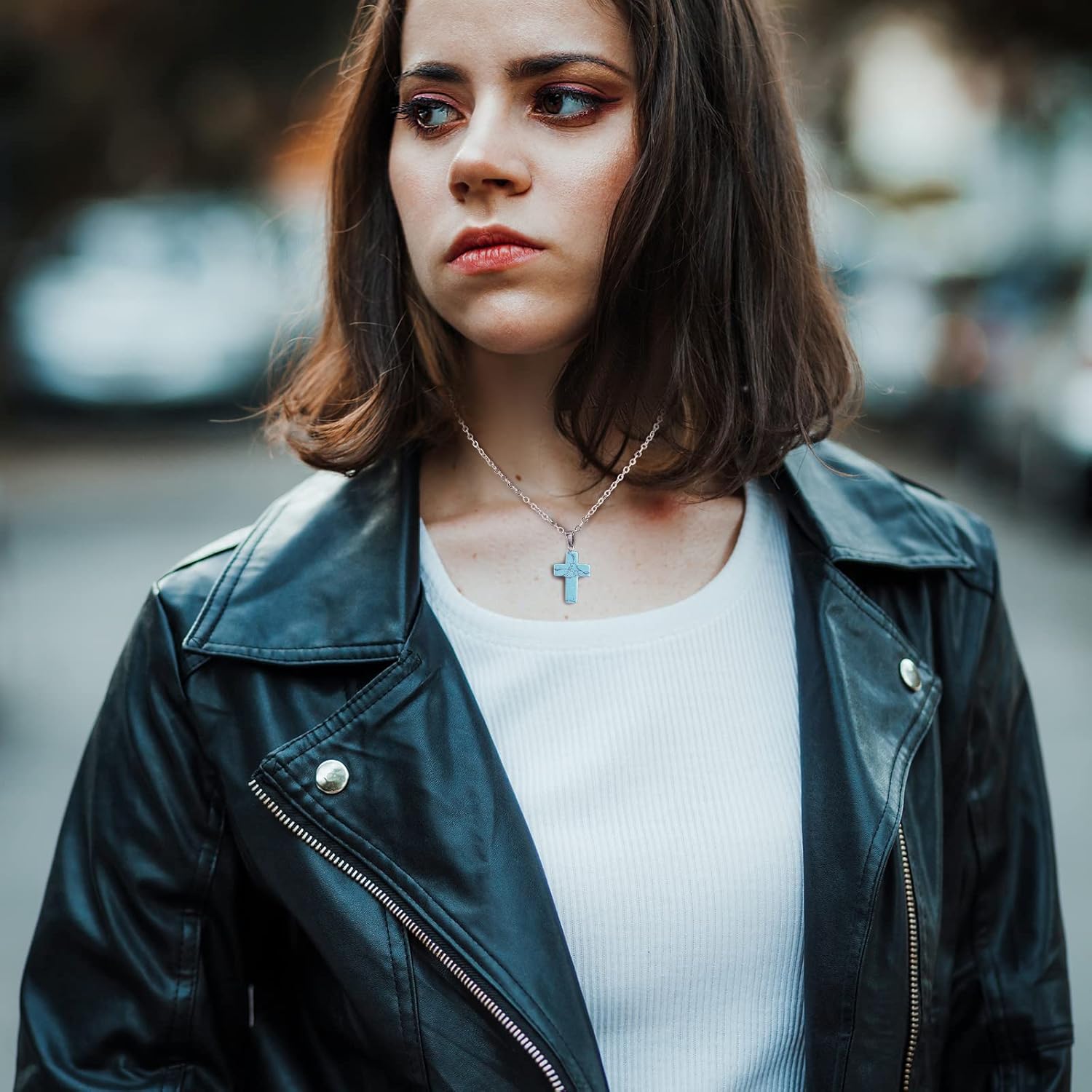 25 Pieces Cross Gemstone Charm Pendant Natural Stone Crystal Cross Pendant with Tone Stainless Steel Findings for Jewelry Making Crafts - Image 7