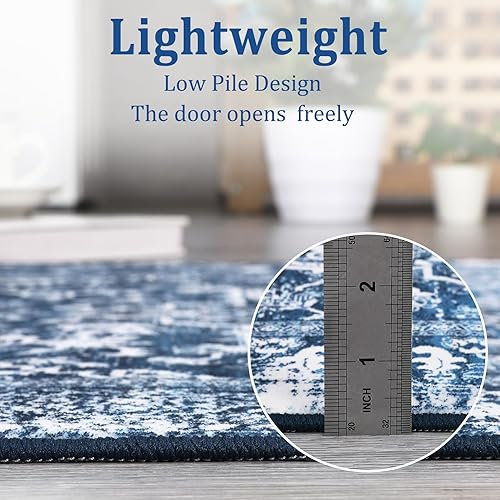 Miniatura 3 de FairOnly Alfombra lavable de 5 x 7 pies, alfombra tradicional oriental, resistente a las manchas, para sala de estar, dormitorio, antideslizante,