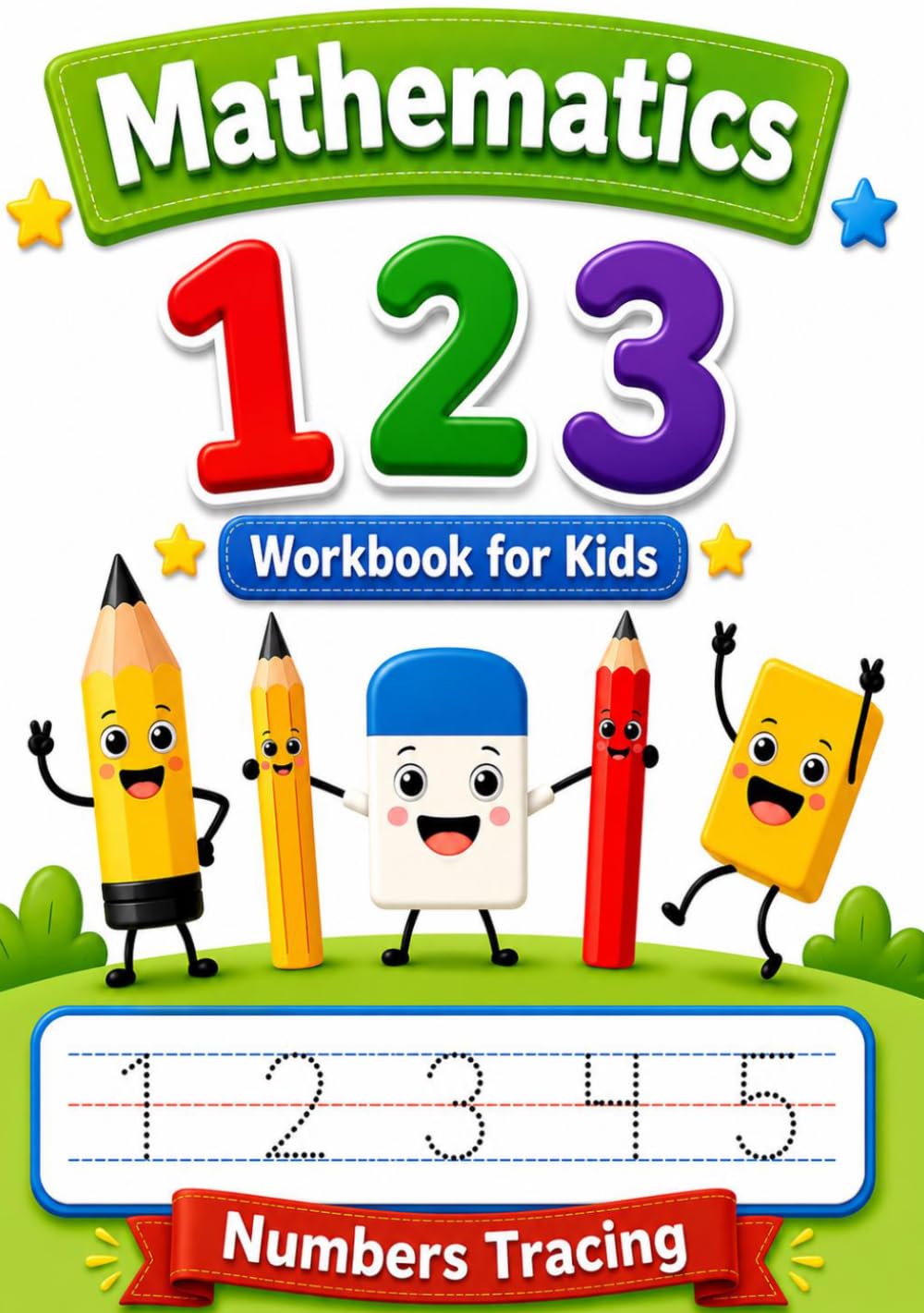 Numbers 1–10 Tracing Workbook for Kids Ages 3–5: Preschool & Kindergarten Math and Counting Practice