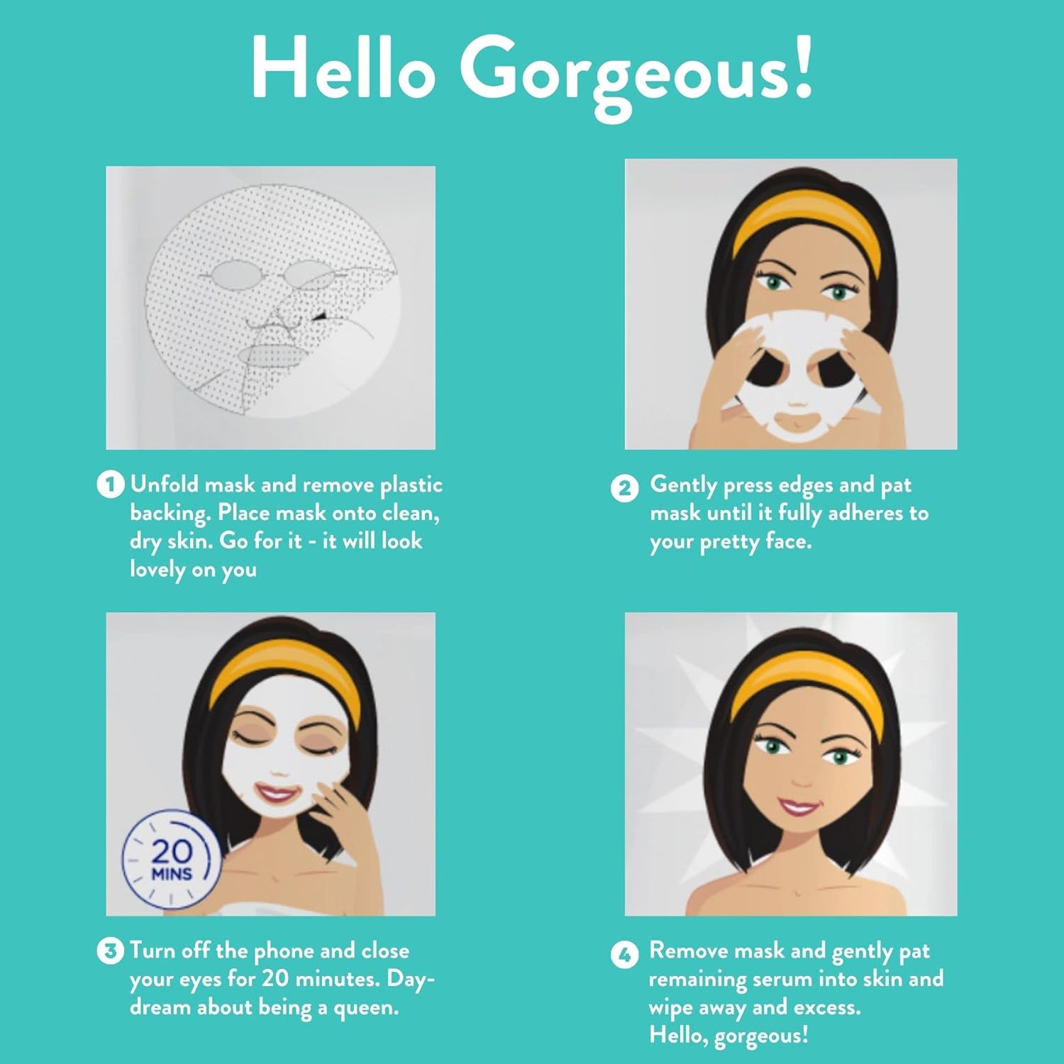 MISS SPA Face Mask Skin Care Set for Women, Deep Clean Face Mask, Quench, Mimosa fizz, Bakuchiol Facial Sheet Mask, Anti-Aging, Anti-Wrinkle, Hydrating Face Mask Skin Care, 4-Pack - Image 5