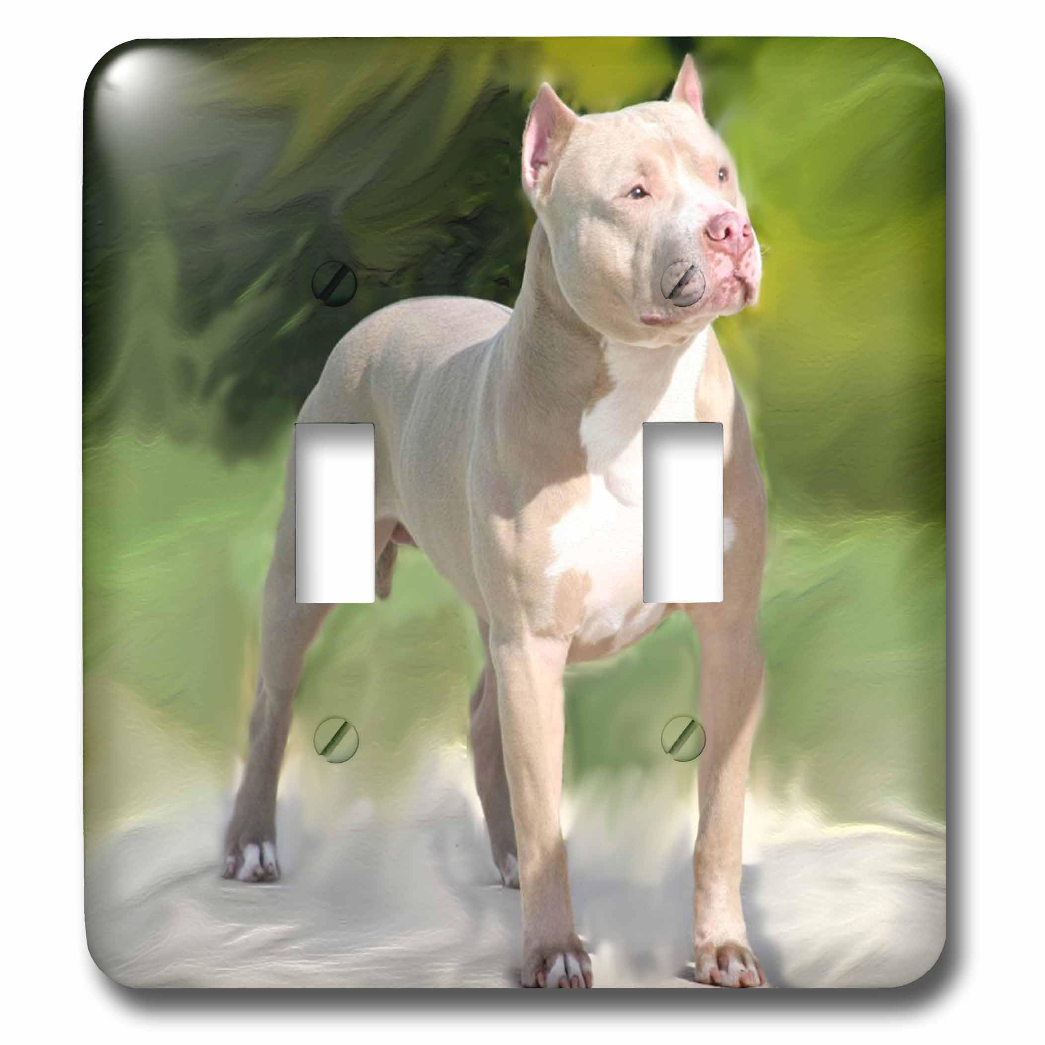 Interrupteur American Pit Bull Terrier double pour remplacer plaque unie
